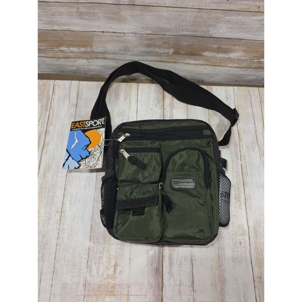 EastSport Weekend Hauler Olive Green Tactical Crossbody Bag with Water Bottle